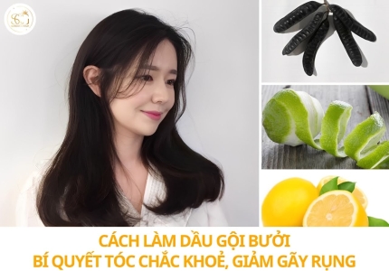 Cách làm dầu gội bưởi tại nhà: Bí quyết tự nhiên cho tóc chắc khỏe và giảm gãy rụng 