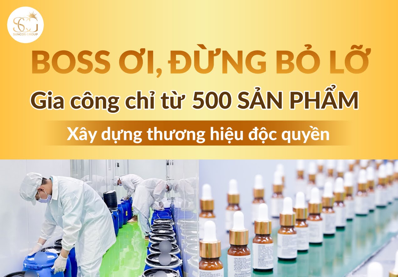 gia công mỹ phẩm linh hoạt chỉ từ 500 sản phẩm
