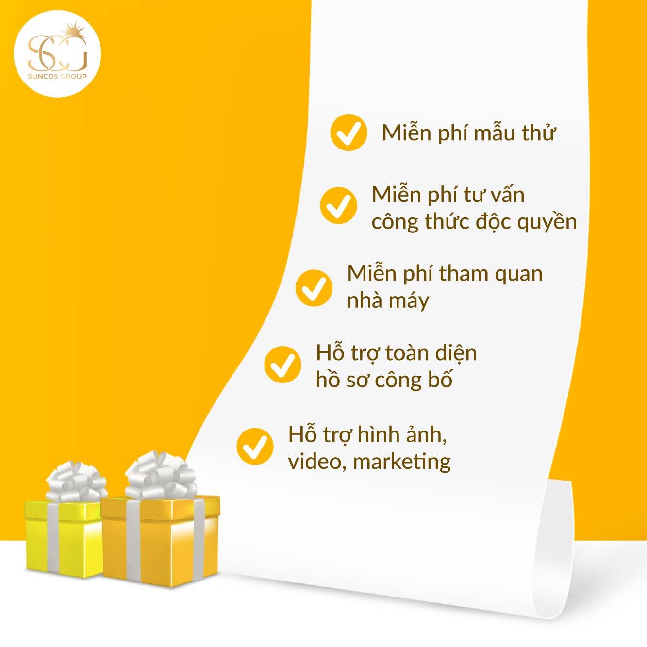 quyền lợi khi gia công mỹ phẩm tại suncos group