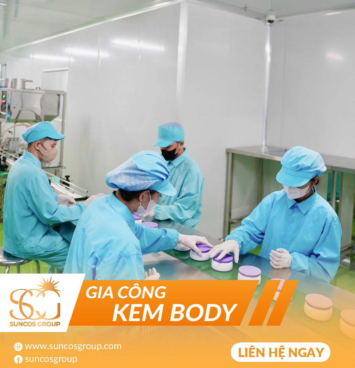 Vì sao nên chon gia công kem body tại SUNCOS GROUP?